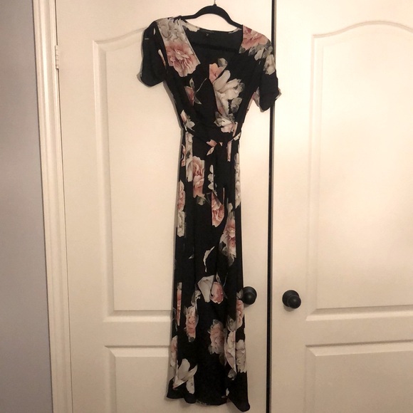 Dynamite Floral Wrap Dress - Picture 1 of 3